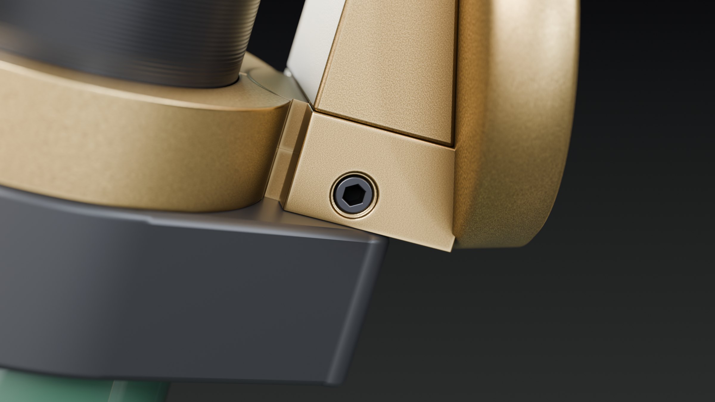 Close-up of the dovetail dock and its hex set screw
